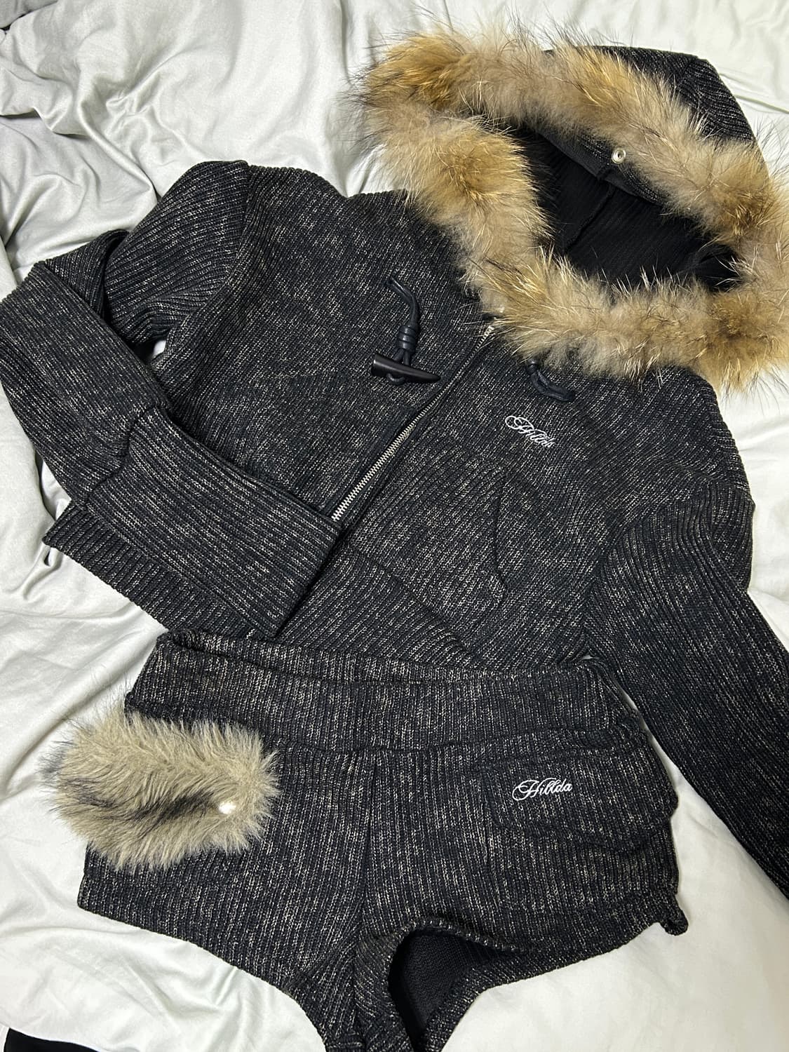 힐다 퍼 니트 세트 상품이미지1