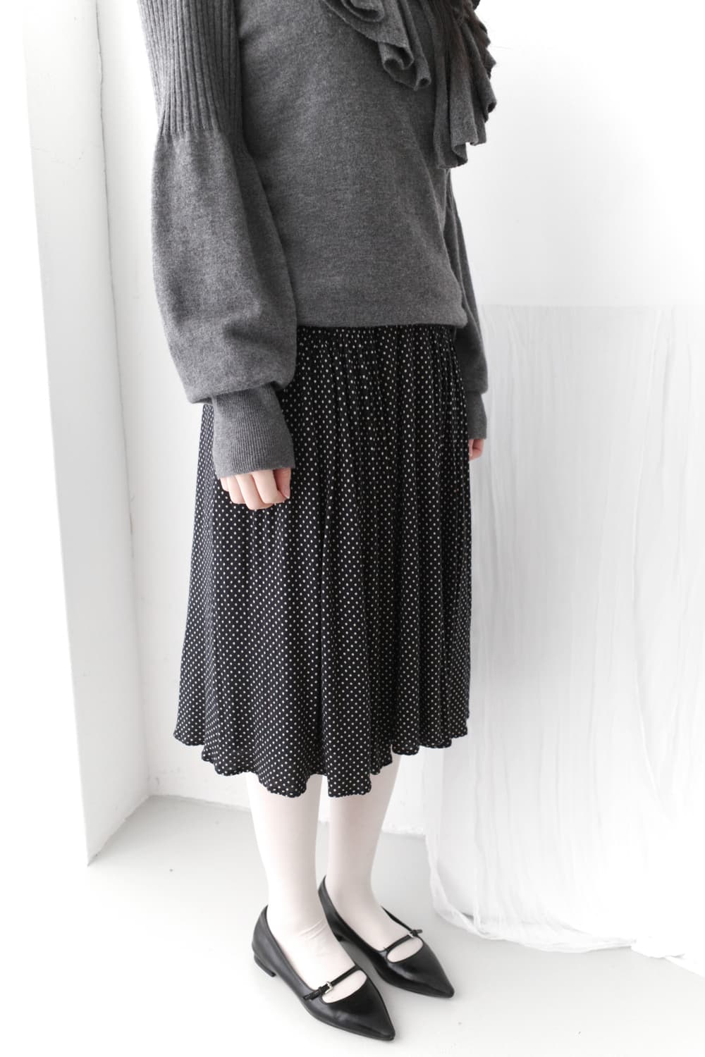 max mara) dot pleats skirt 상품이미지7
