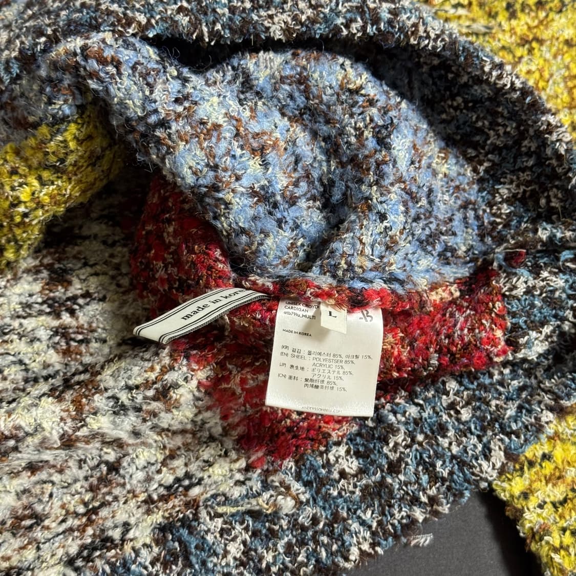 L) 앤더슨벨 크로이돈 패치워크 가디건 상품이미지4