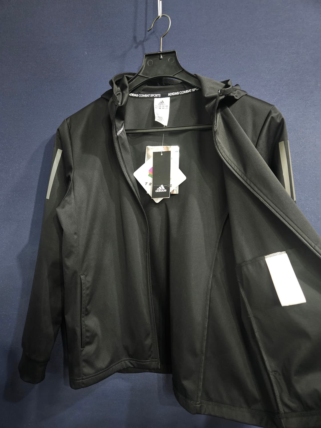 아디다스 삼선 블랙 남성 슬림핏 95~100 후드집업 자켓  상품이미지8