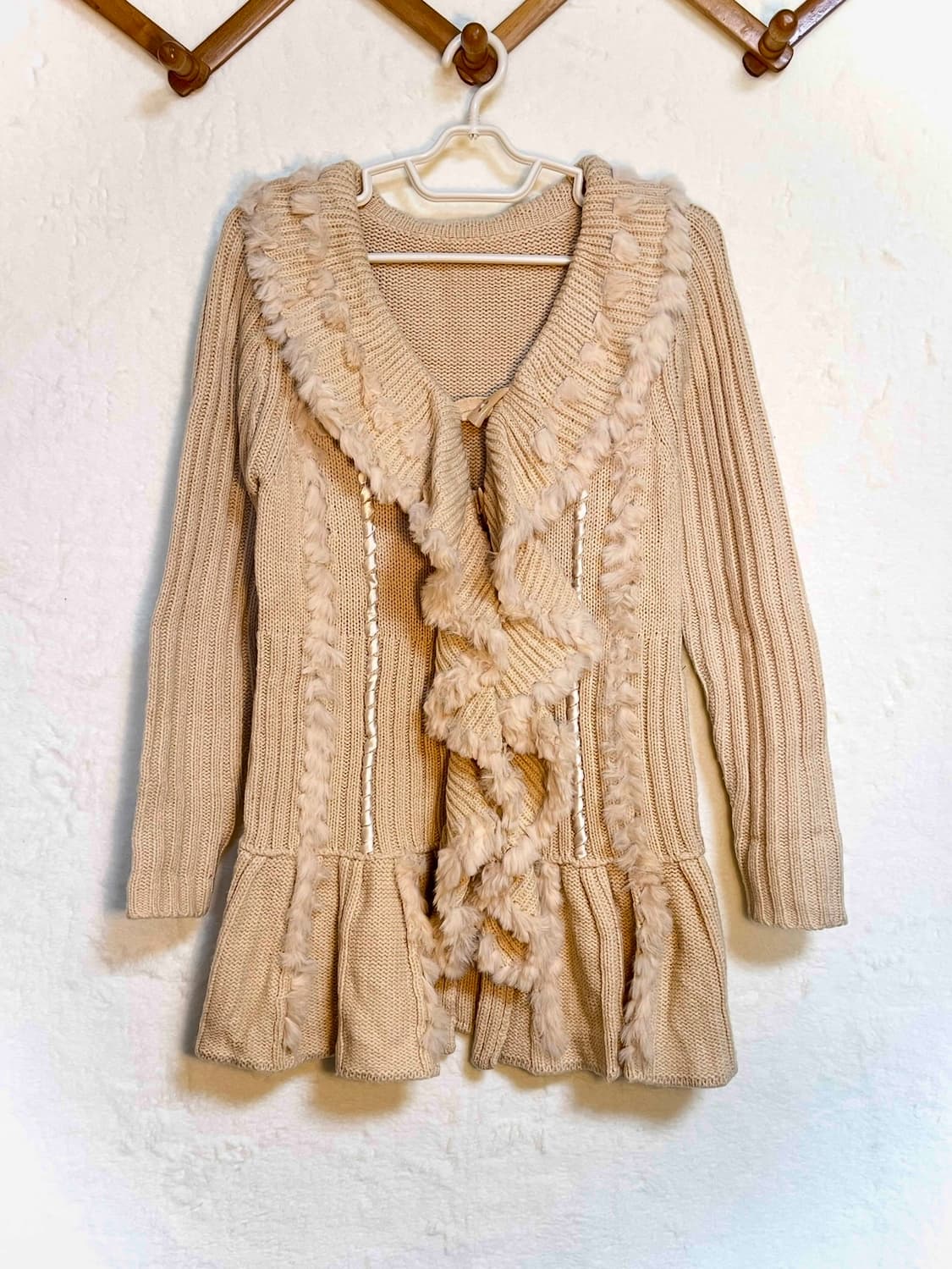 빈티지 y2k 그런지 퍼 가디건 상품이미지1