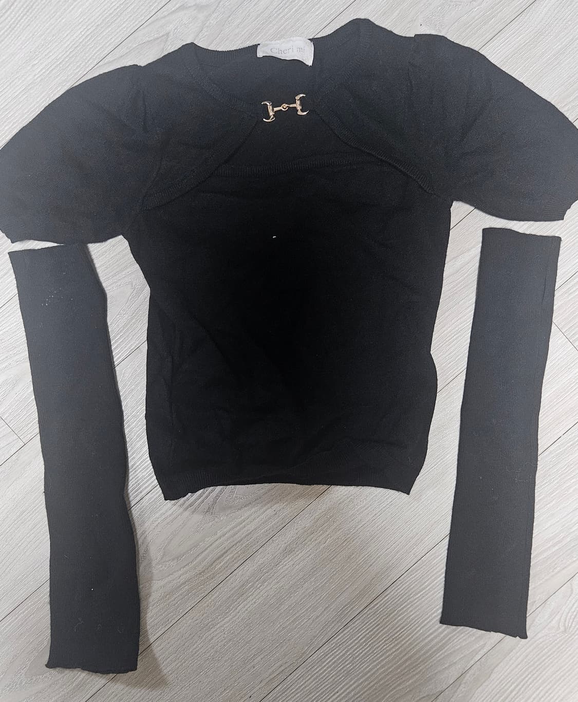 cheri mi 스나계 가슴트임 니트 판매 상품이미지1