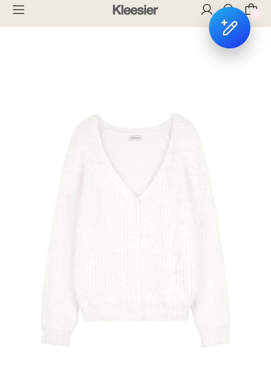 클리시어 슈가플럼 헤어리 가디건 화이트 상품이미지2