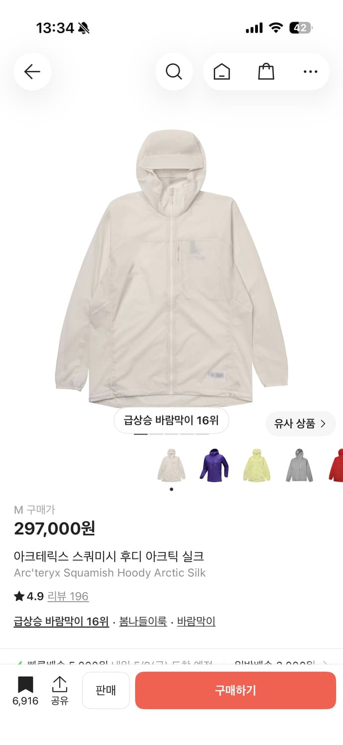 아크테릭스 스쿼미시 후디 아크틱 실크 상품이미지1