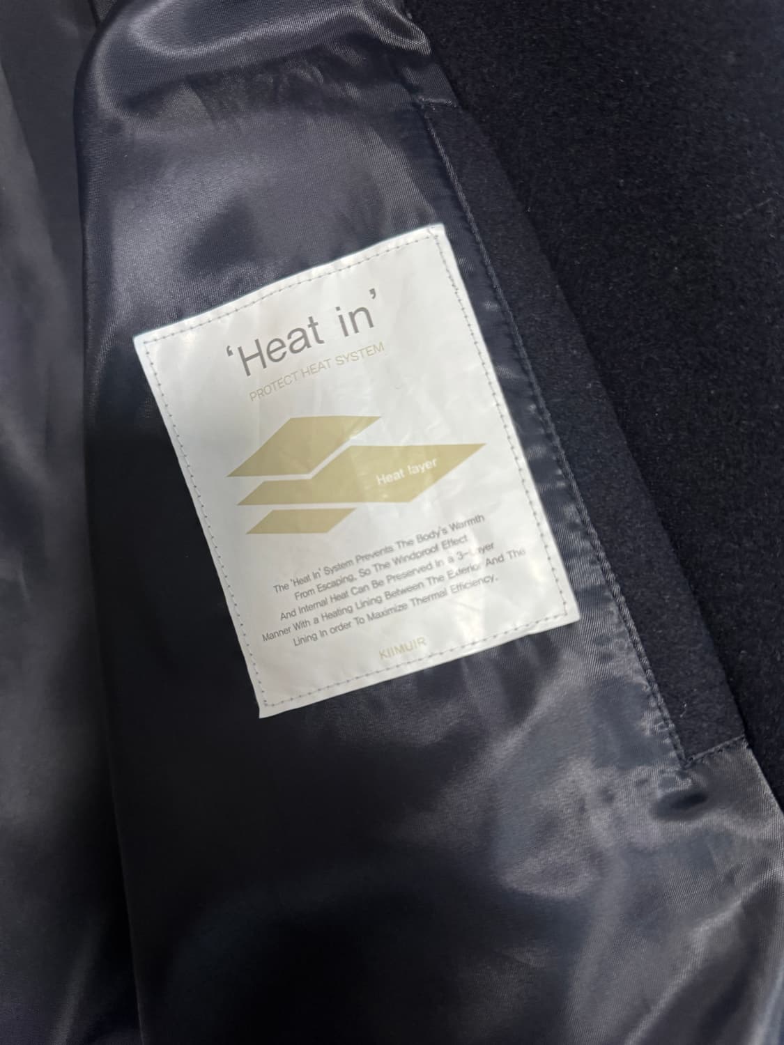 키뮤어 서플러스 울 세미 오버 핏 발마칸 코트 네이비 상품이미지7