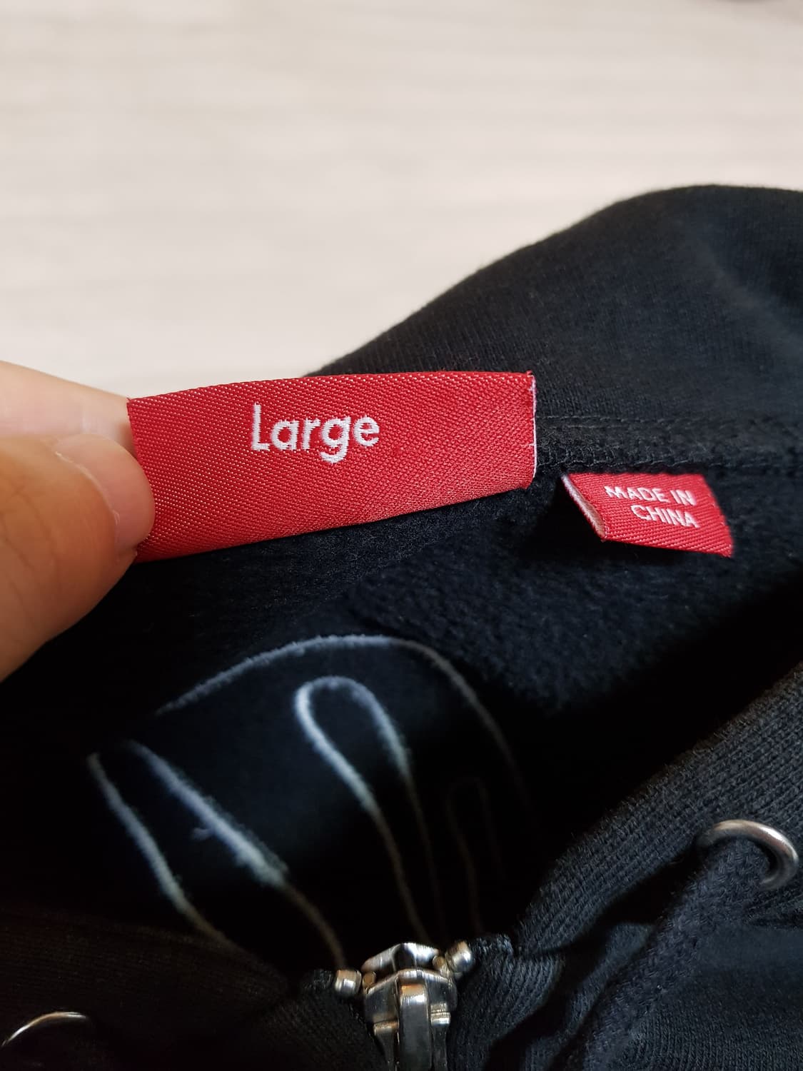 슈프림 도우보이 후드 집업 티셔츠 블랙 22FW 상품이미지7