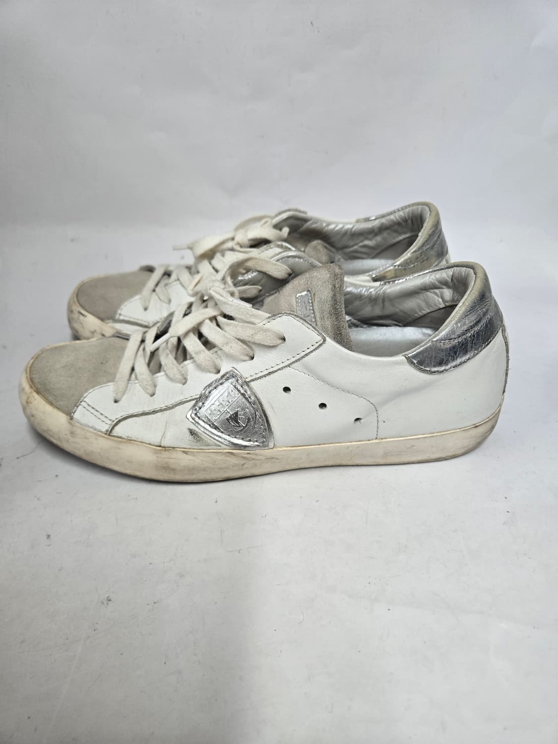 필립모델 화이트 실버 스니커즈 38 상품이미지3