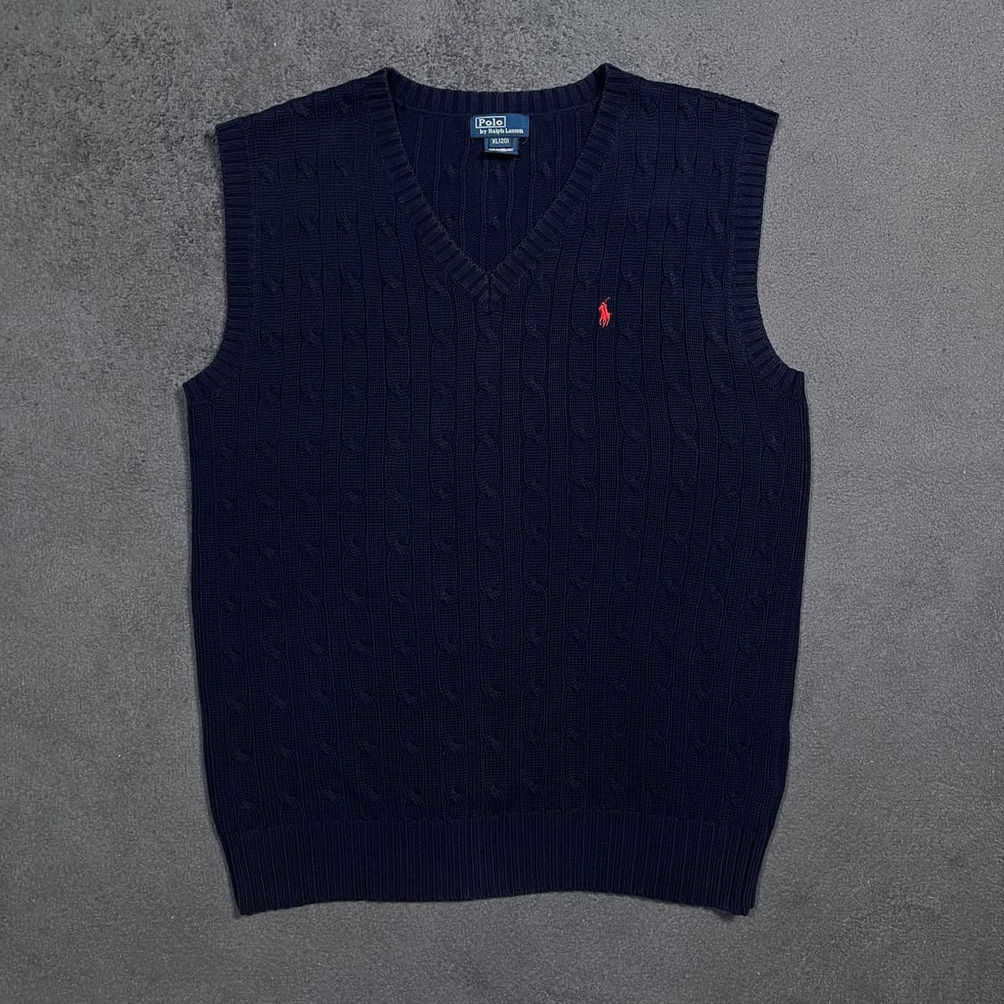 폴로 꽈배기 니트 조끼 상품이미지2