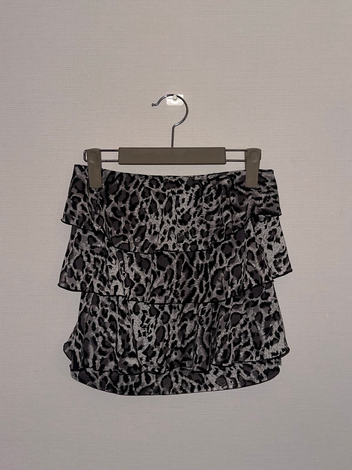 갸루 프릴 호피 미니 스커트 상품이미지3