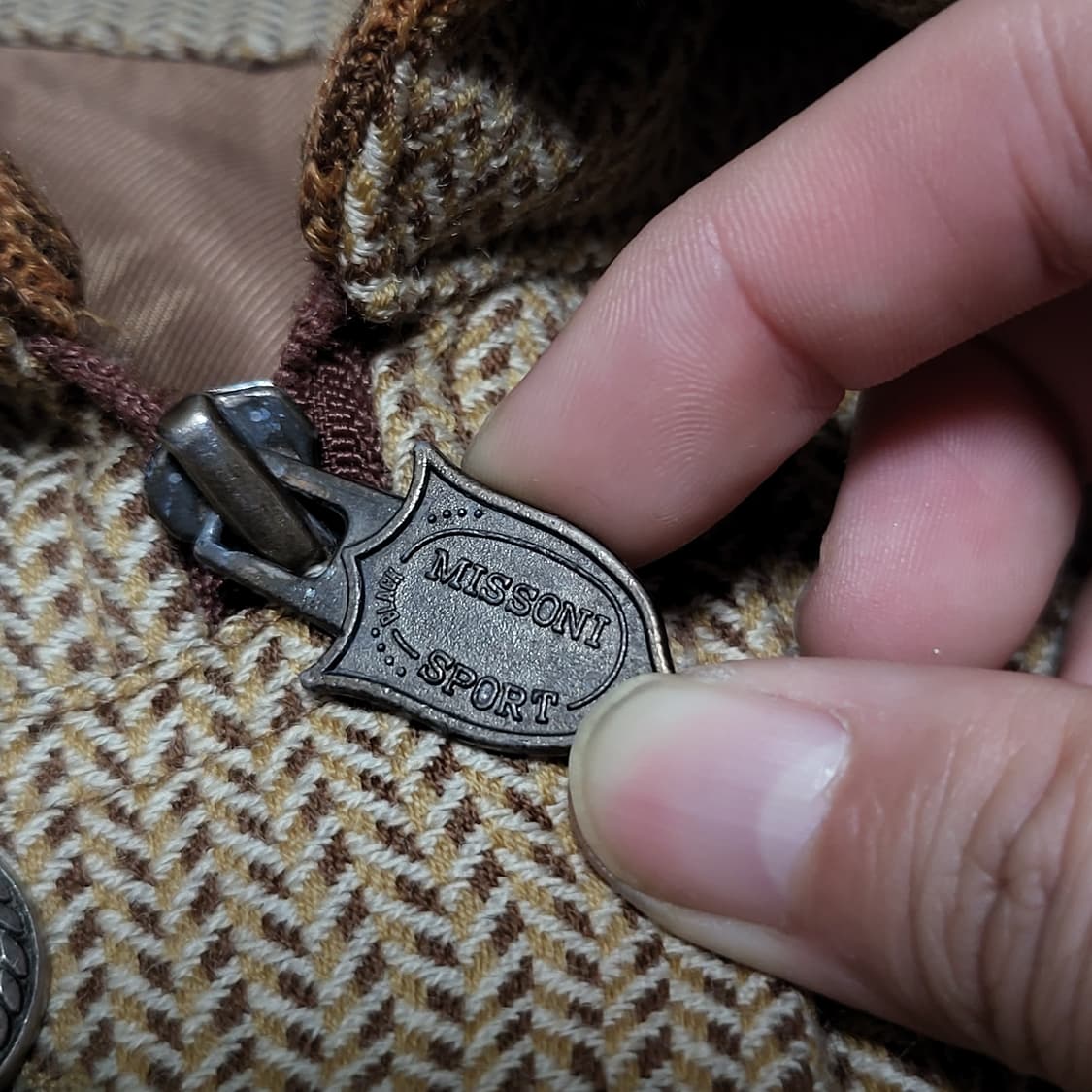 미쏘니 90s 에스닉 니트 봄버 자켓 (XL) 상품이미지6