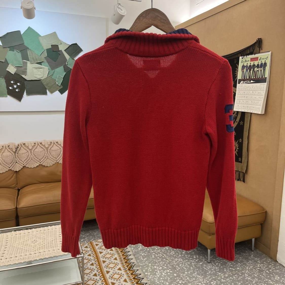 폴로 랄프로렌 빈티지 레트로 하이틴 반집업 니트 M C10876 상품이미지4