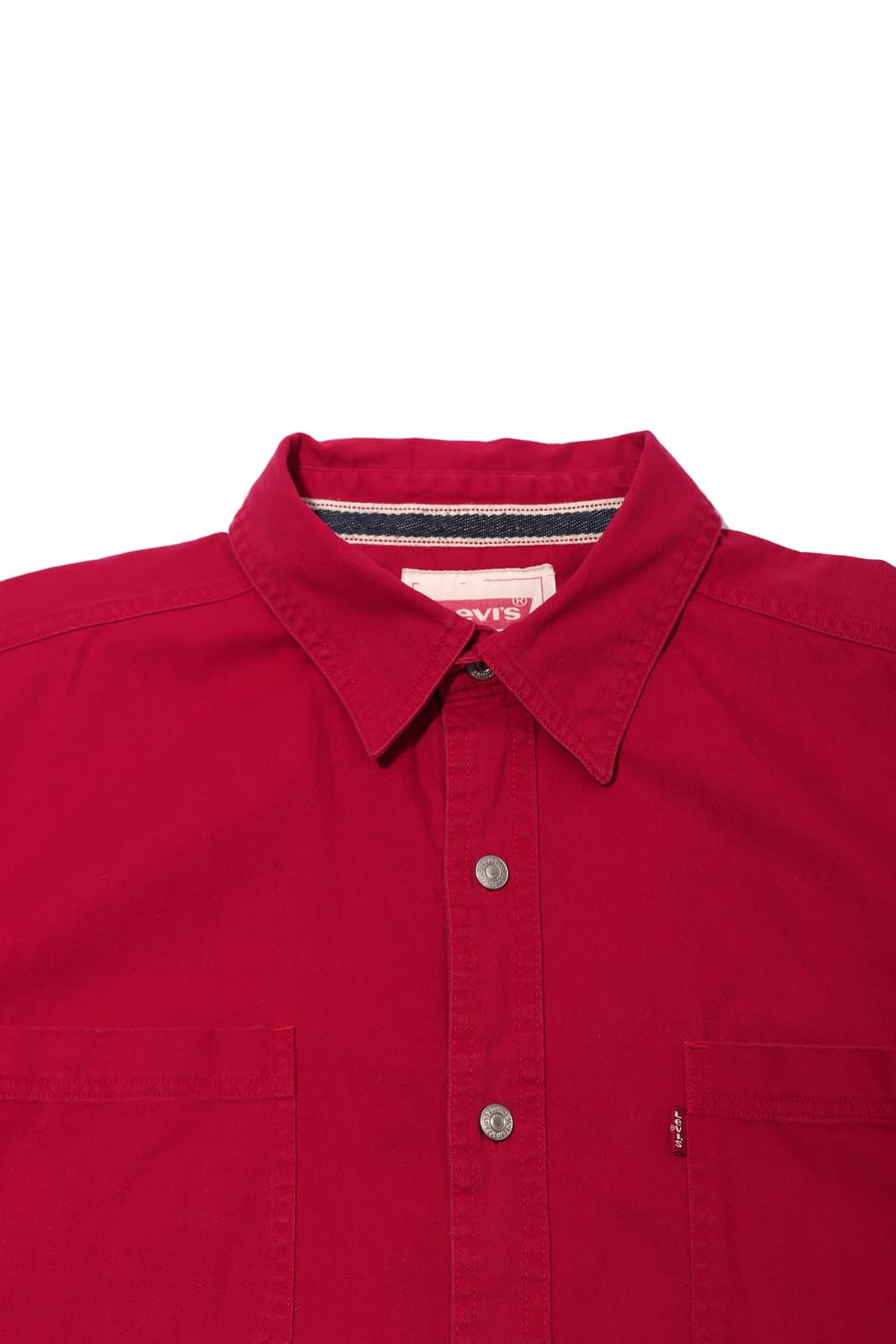 LEVIS 버튼 플라이 버건디 셔츠 size L 상품이미지3