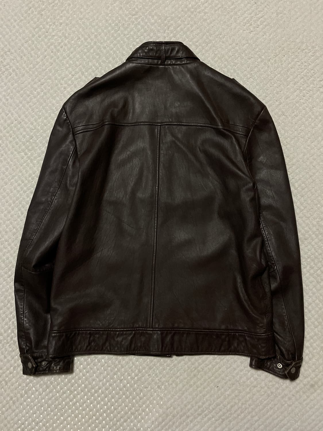 웨스턴 무드 이태리 램스킨 양가죽 포켓 레더 자켓 상품이미지2