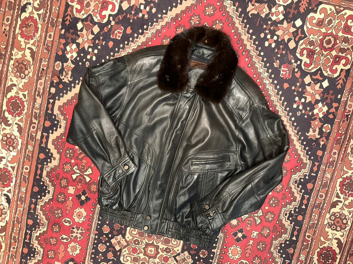 ( XL ) 가죽자켓 봄버자켓 a2가죽 항공점퍼 블루종 빈티지가죽 상품이미지5