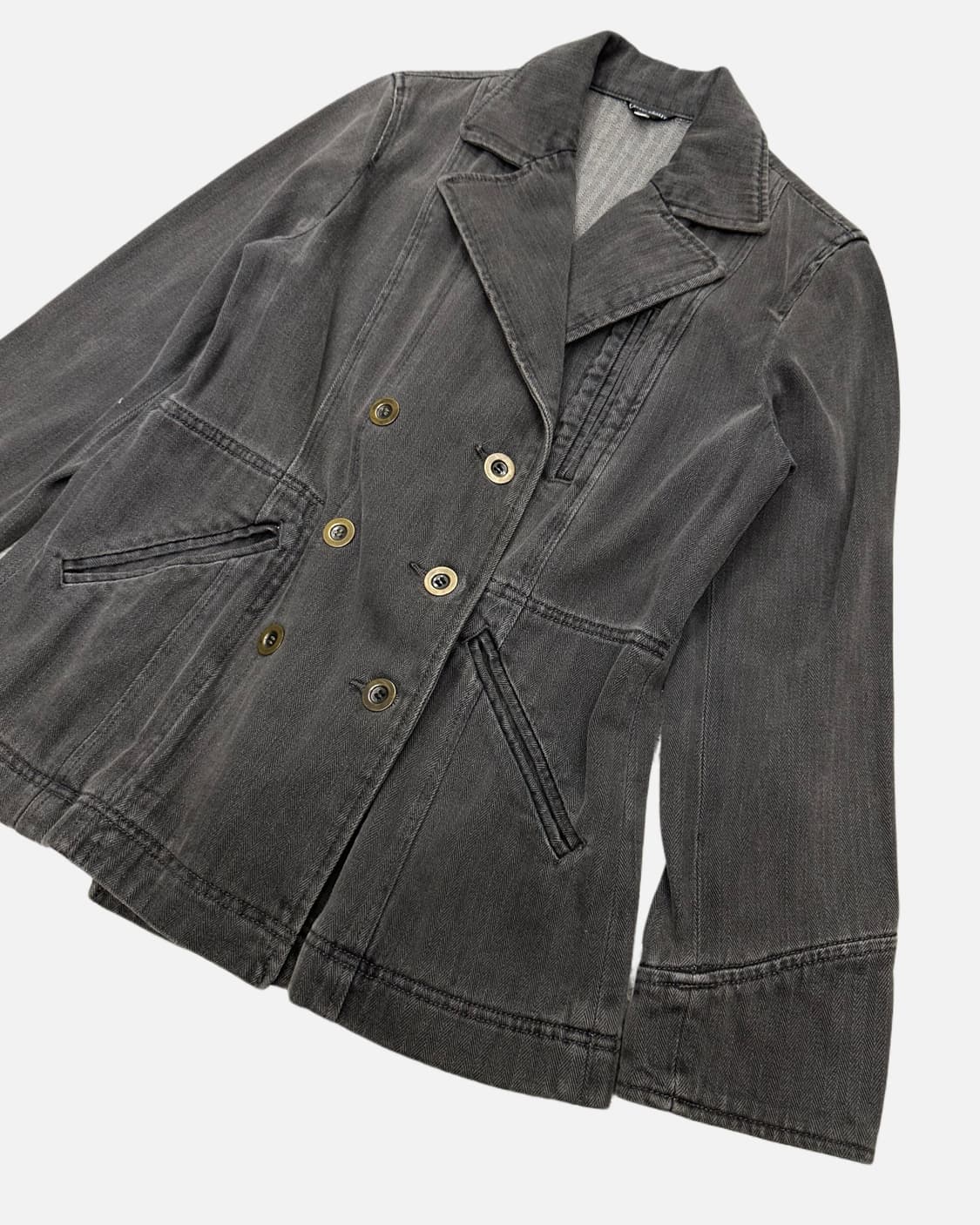 slash pocket grey denim blazer 상품이미지2