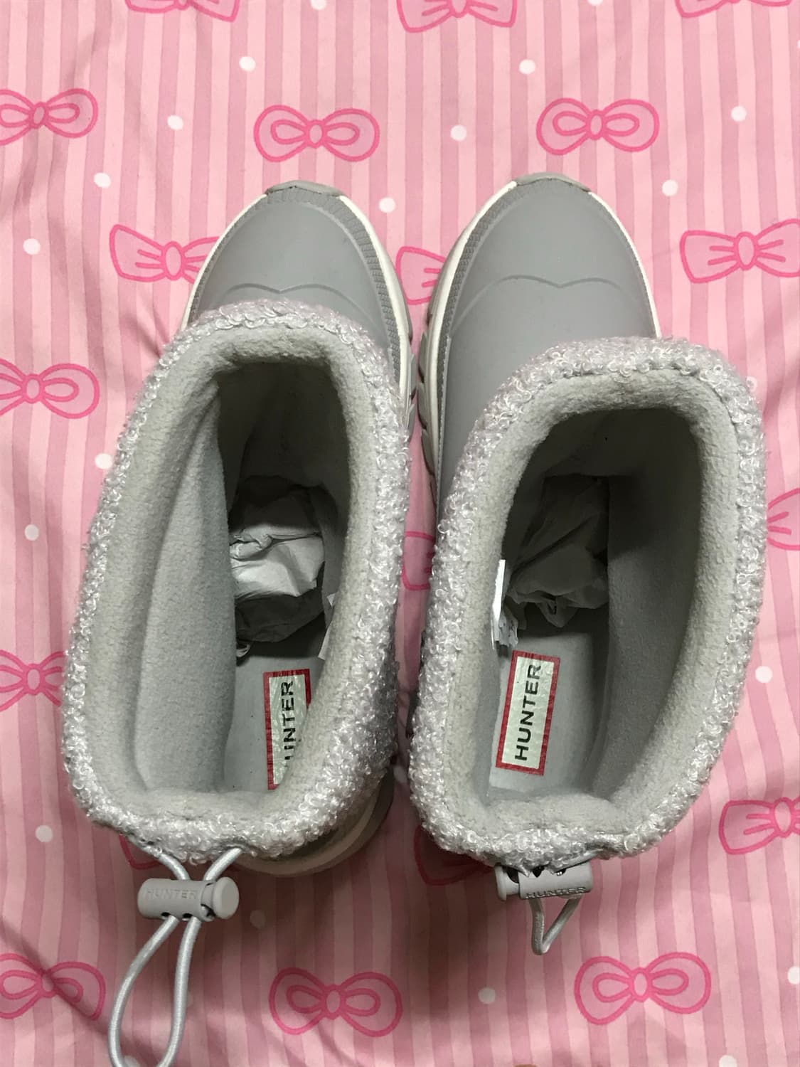 헌터 연하늘그레이 털 부츠 상품이미지4