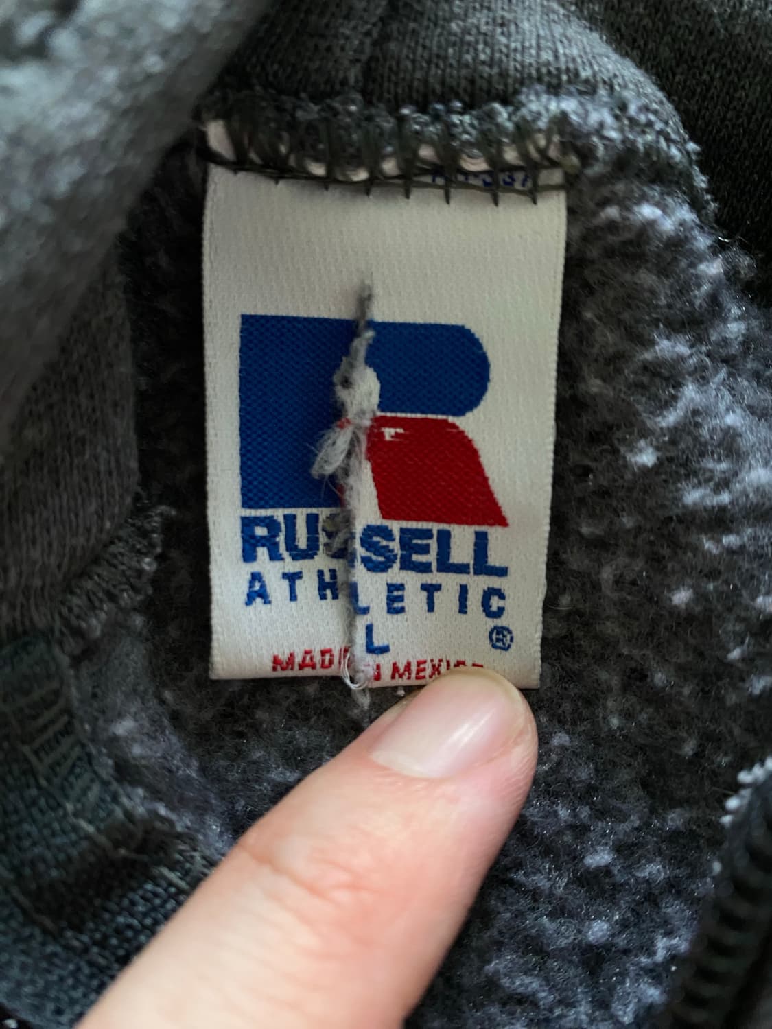 (L) 90s 빈티지 러셀 후드집업 다크그레이 상품이미지3