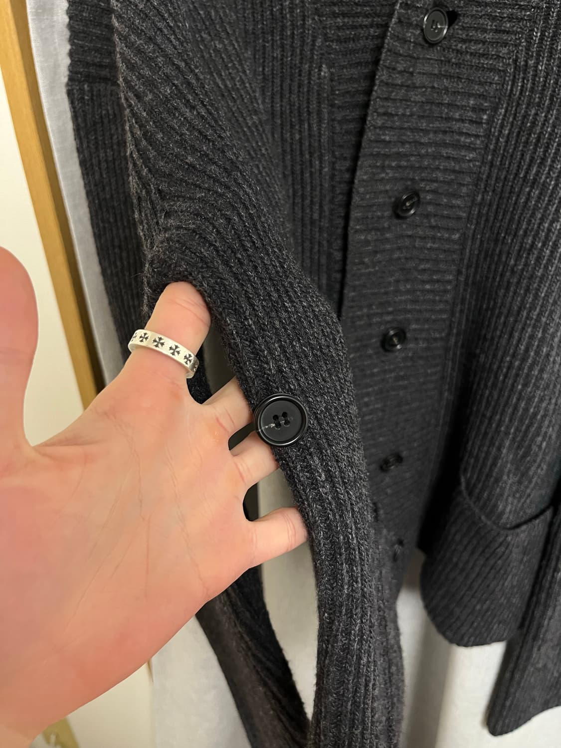 moomyung 랩 리브드 가디건 상품이미지4