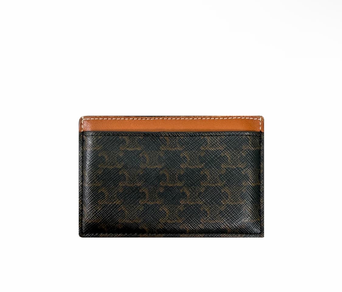 셀린느 트리옹프 트리오페 캔버스 카드 홀더 지갑 탄 10B702CLY 상품이미지2