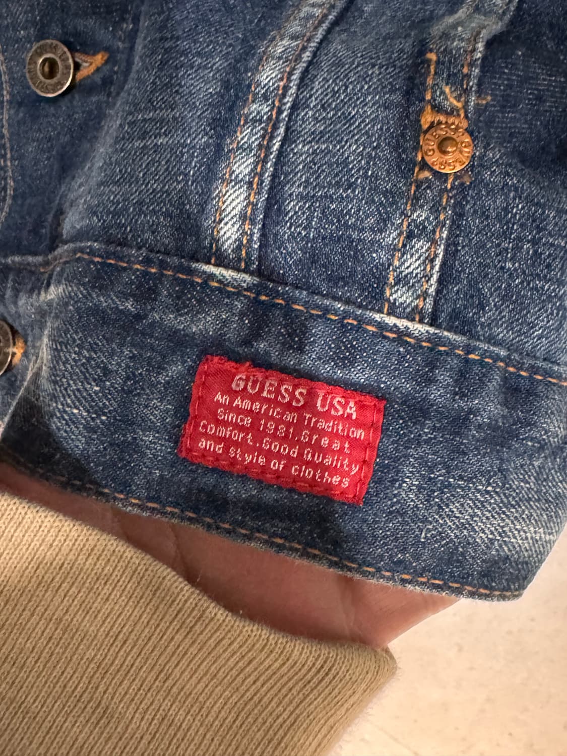 게스 USA 워시드 데님 트러커자켓  상품이미지8