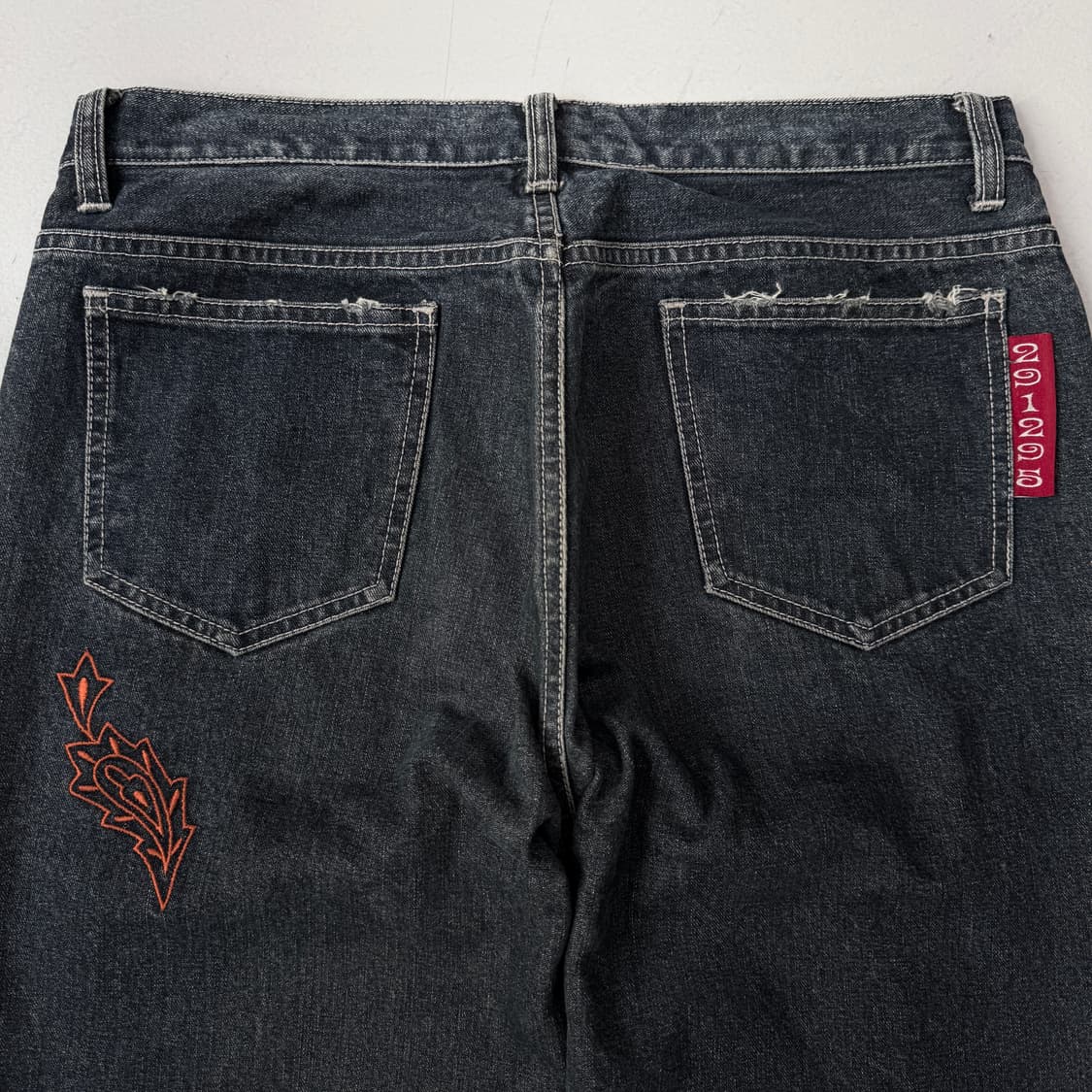 291295=HOMME 제팬 자수 부츠컷 워싱 데님팬츠 상품이미지6