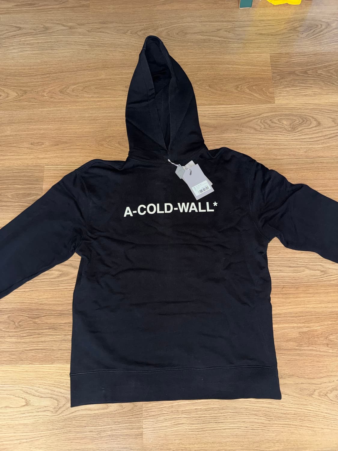 새상품 어콜드월 에센셜 블랙 후드티 라지 상품이미지1