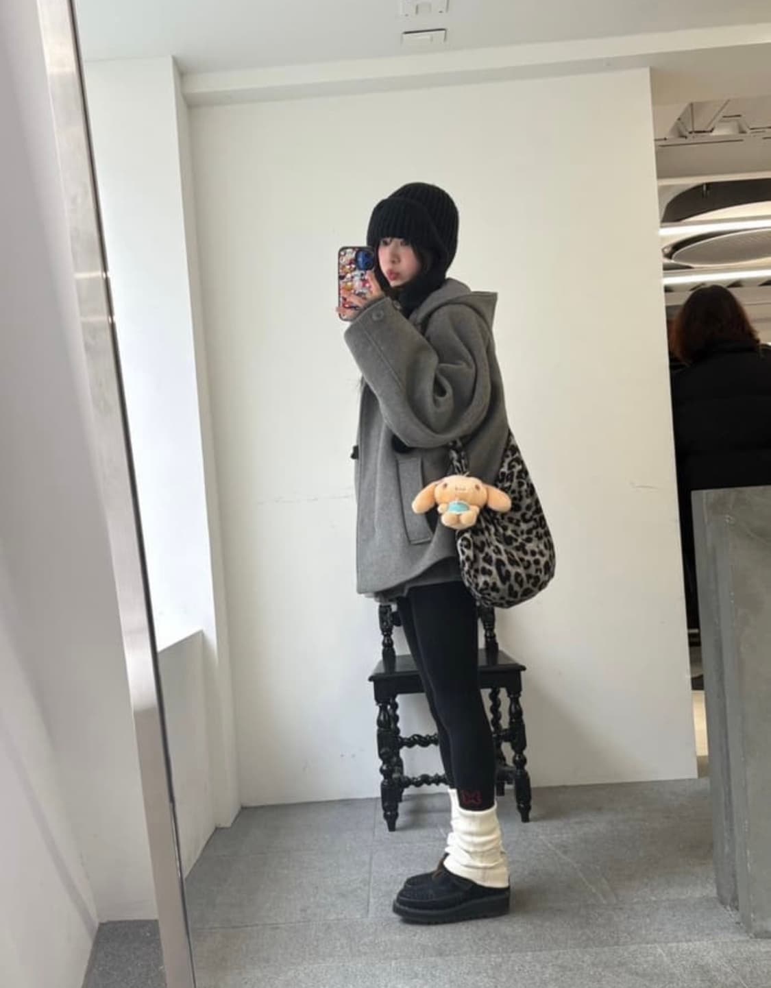 [새제품] 타입서비스 Hooded Half Coat [Charcoal] 상품이미지8