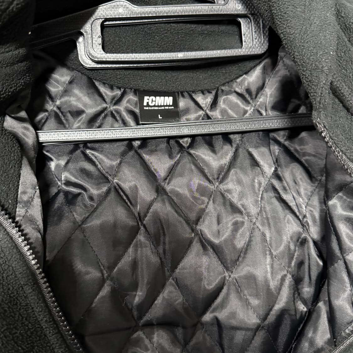 FCMM 빅 자수 로고 퀼팅 플리스 집업 후디 자켓 상품이미지6