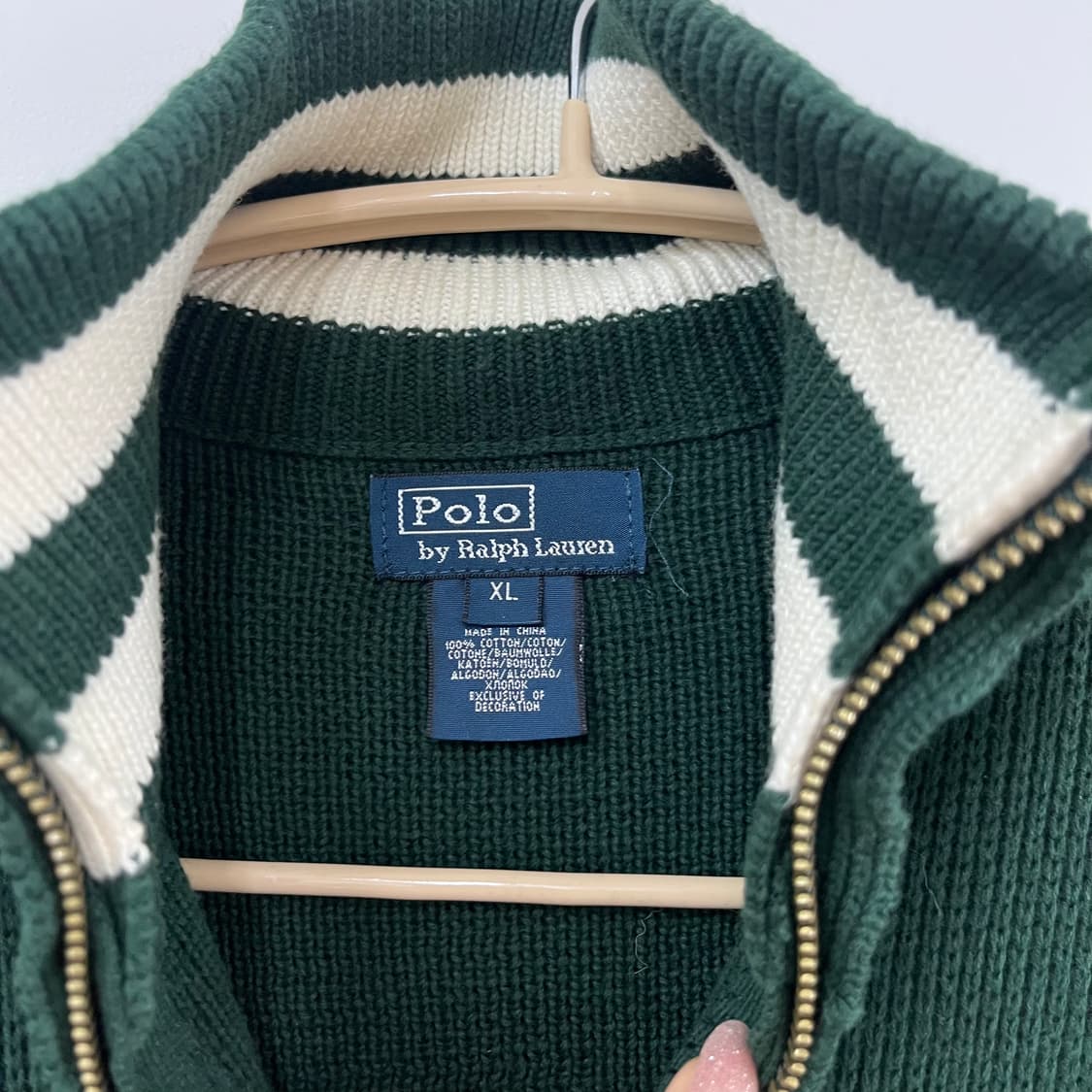 폴로 랄프로렌 빅포니 딥그린 니트 집업 상품이미지5
