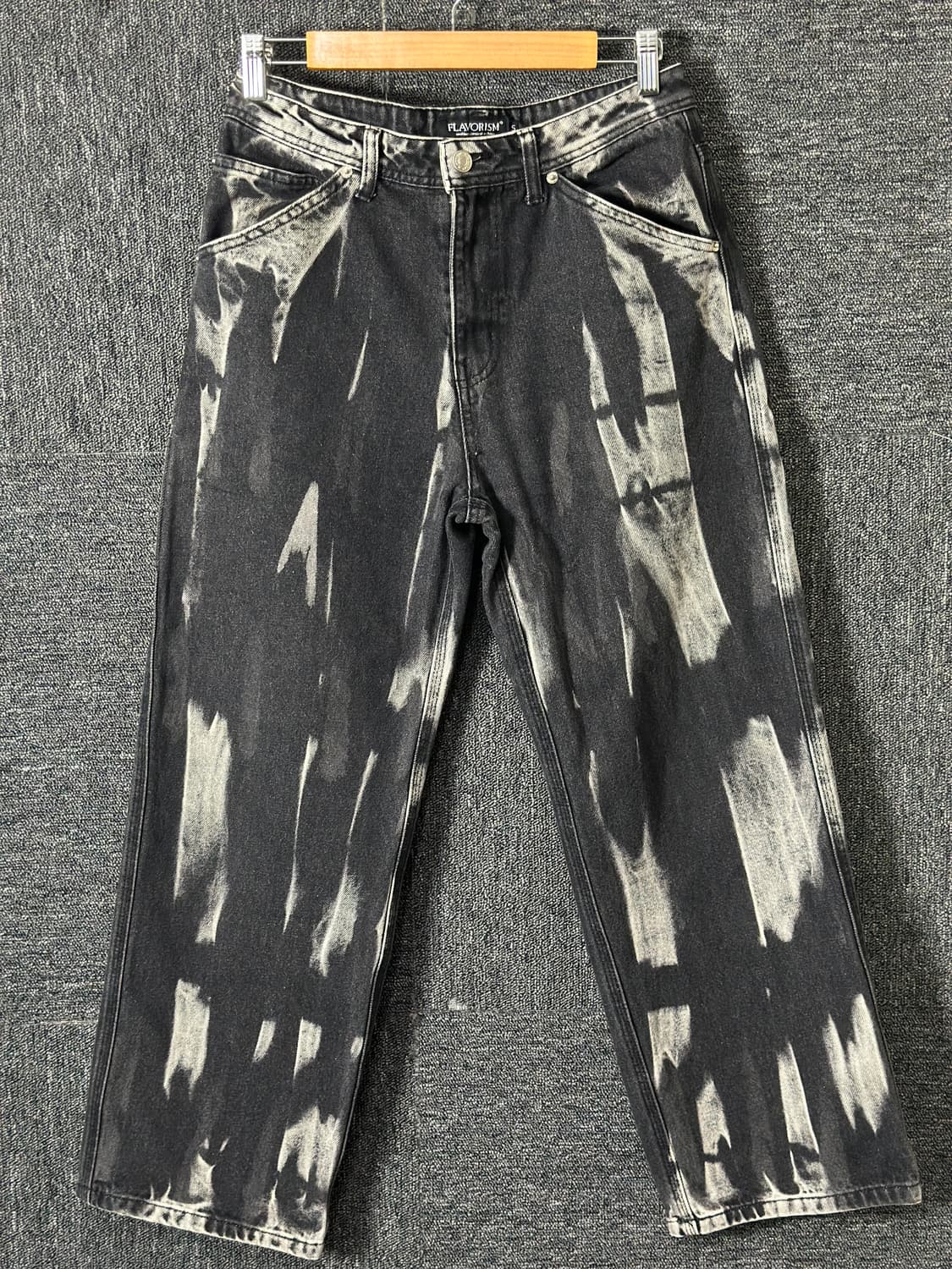 플레버리즘 워싱 블랙 데님 팬츠 S 상품이미지1