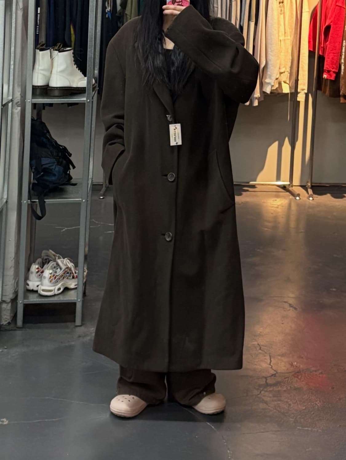 휴고보스 울 브라운 하이넥 코트 A3140 상품이미지1