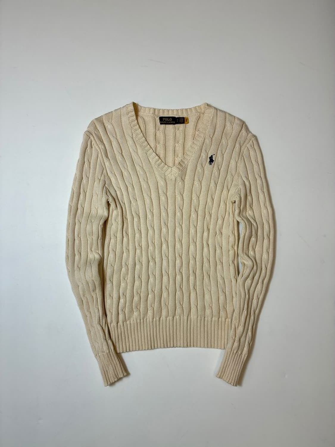 폴로 랄프로렌 큐알 코튼 브이넥 꽈배기 니트 PN8369 상품이미지1