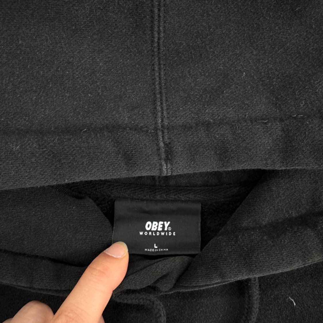 Obey 오베이 서울 블랙 후드티 상품이미지5
