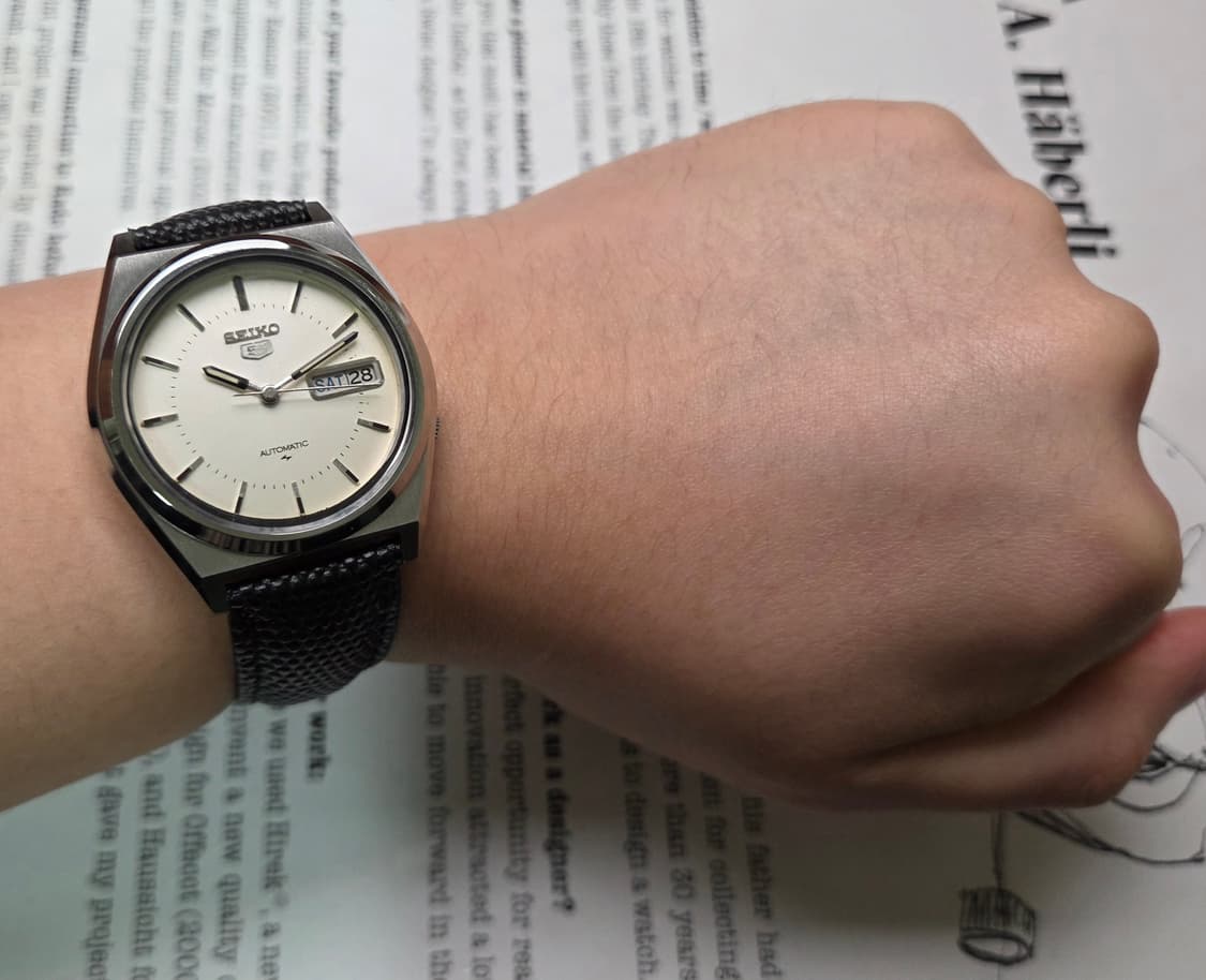 레어] 빈티지 세이코 오리지널 화이트린넨판 각러그 7009 오토매틱  상품이미지6