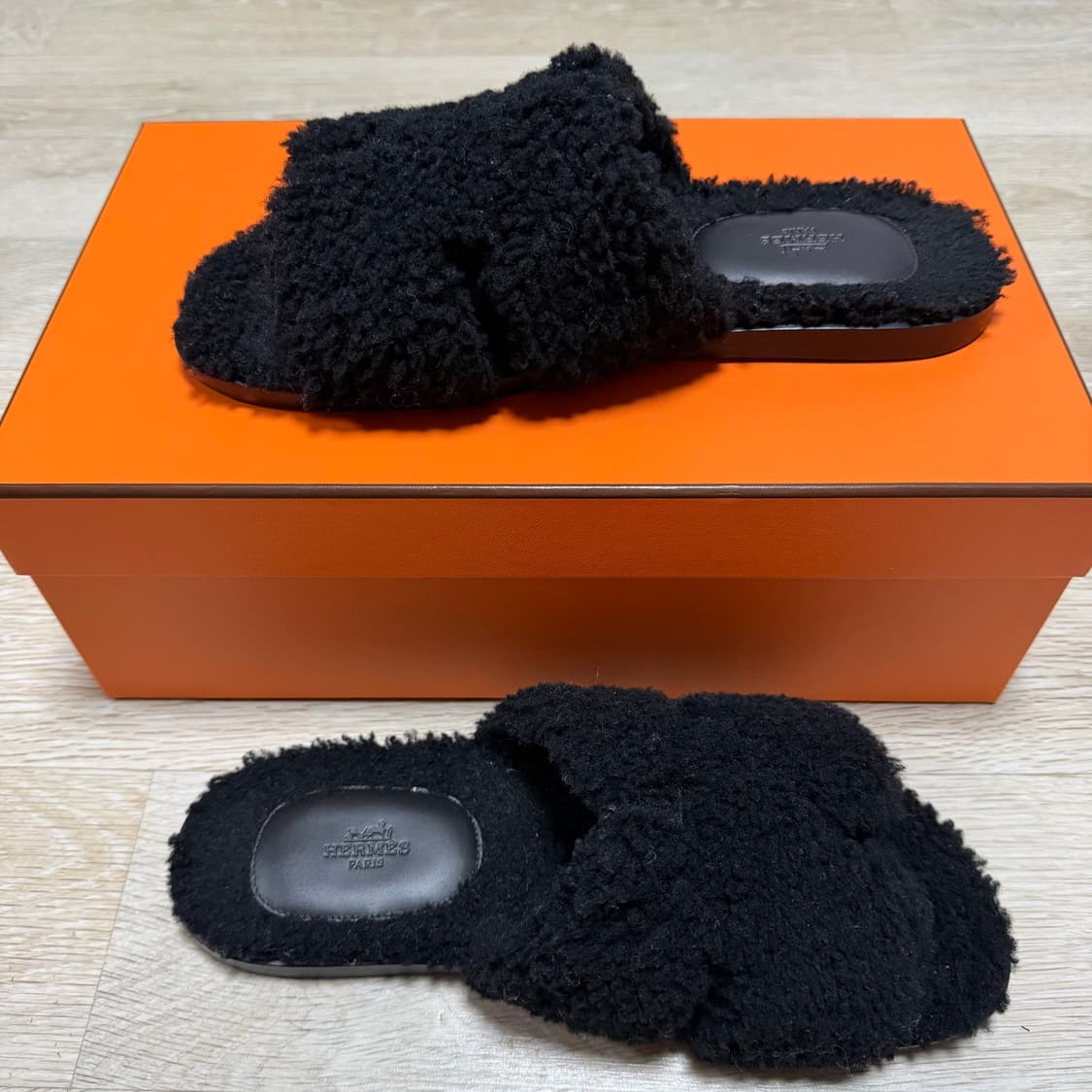 [S+급/43] 에르메스 이즈미르 시어링 퍼 샌들 슬리퍼 상품이미지4