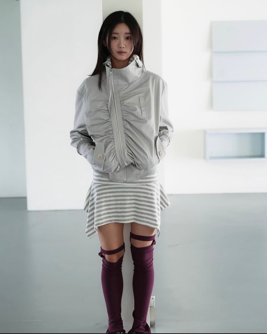 인앤양하모니 후디 드레스 스트라이프  상품이미지2