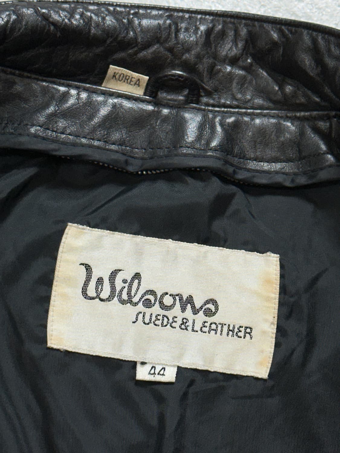 90's 빈티지 크롭 레더 자켓 빈티지 카페레이서 레더 자켓 상품이미지9