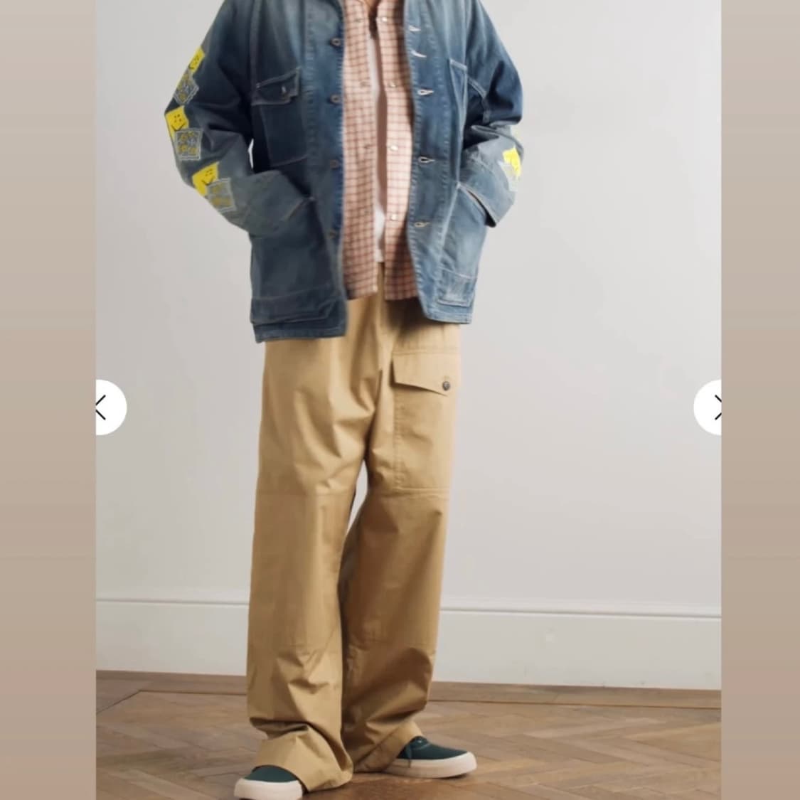 캐피탈 KAPITAL CACTUS 커버롤 스마일 패치 데님 자켓 상품이미지7