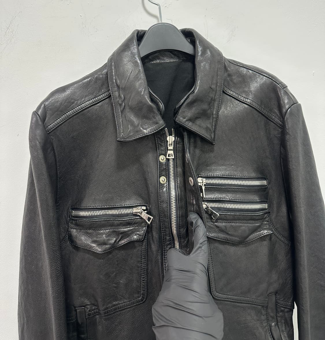 ITALY sheepskin gimmick multi zipper lea 상품이미지8