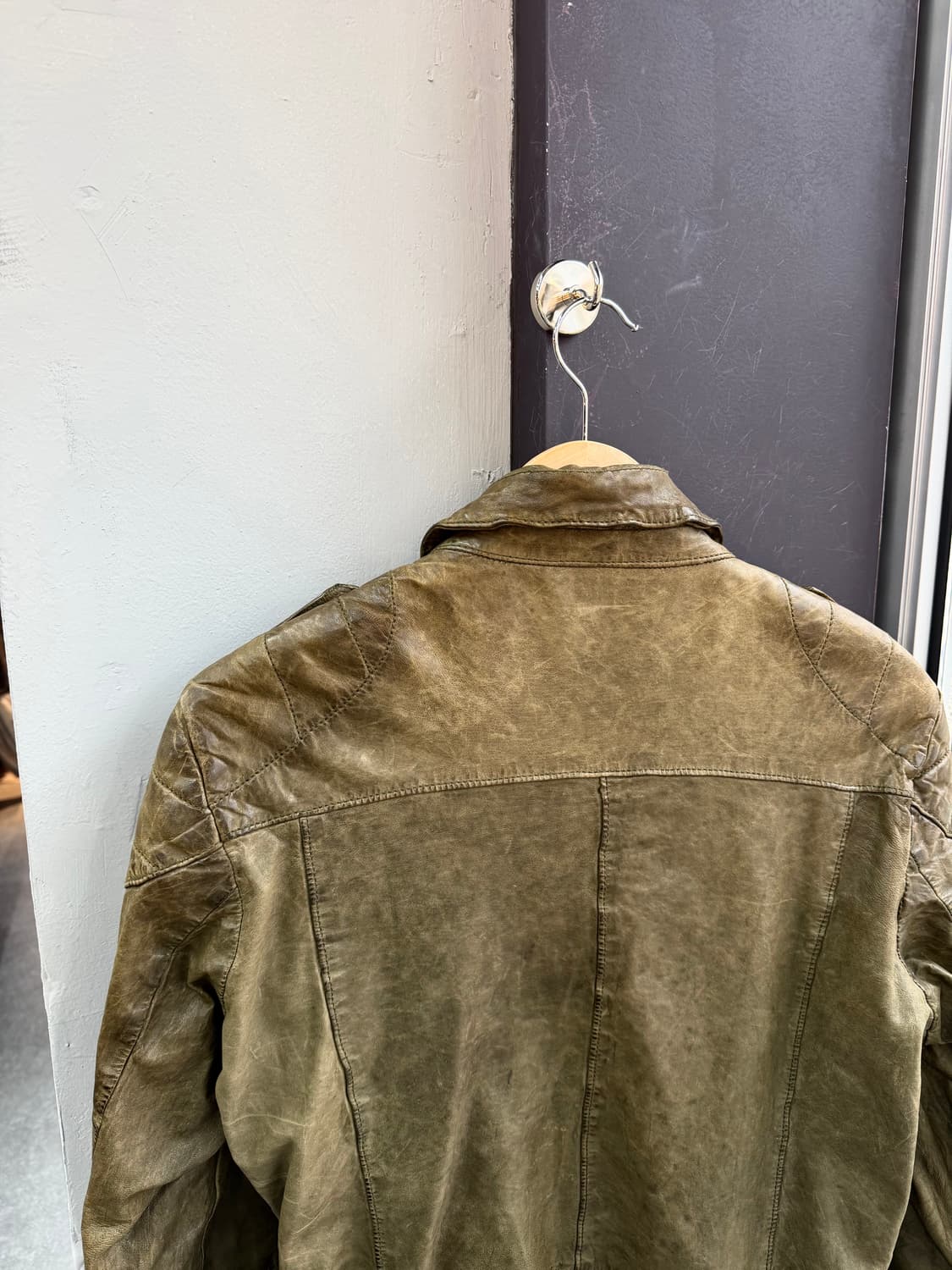 M/ 디젤 아카이브 램스킨 레더 롱코트 자켓 상품이미지7