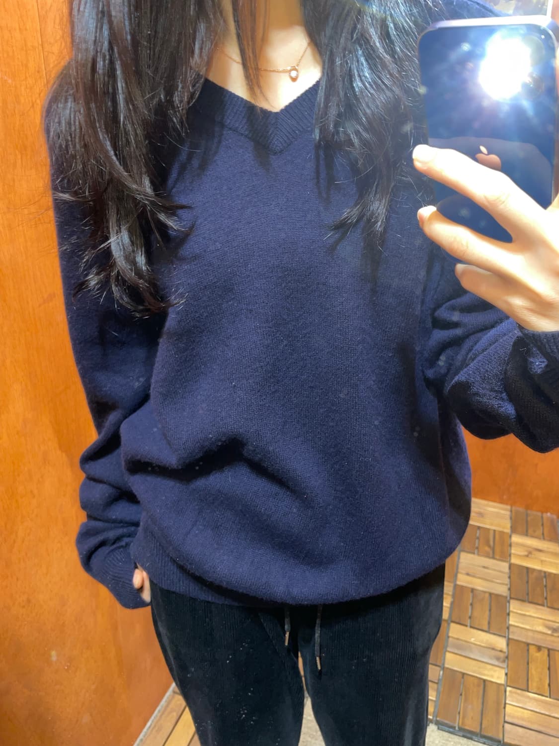 (M) L.L.Bean 엘엘빈 울 브이넥 니트 상품이미지2