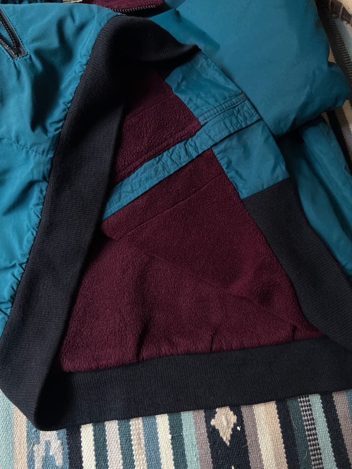 [XL]90's 엘엘빈 USA 헤리티지 플리스 웜업 자켓 상품이미지6