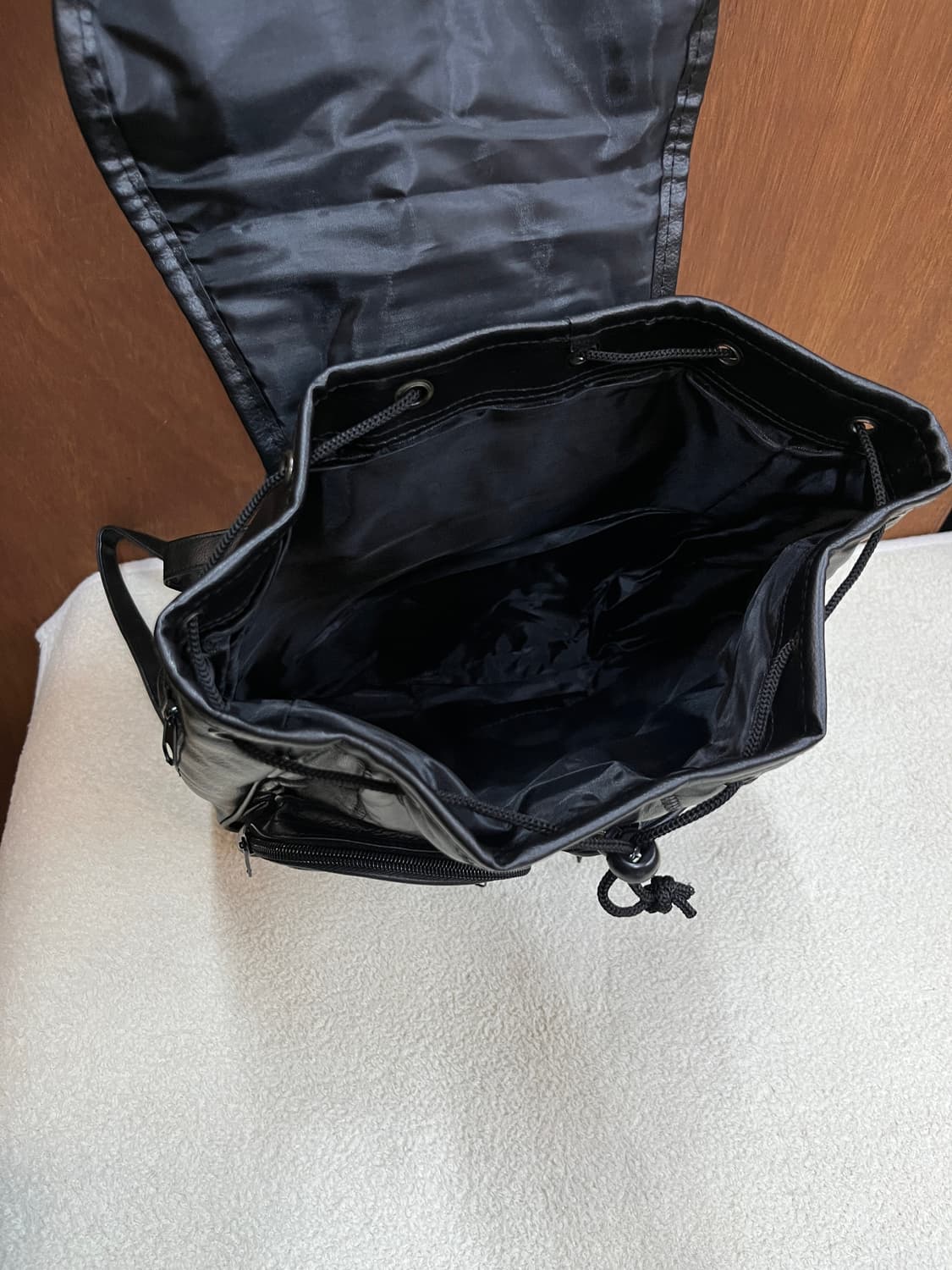 (Deadstock)소가죽 패치워크 백팩 블랙 상품이미지10