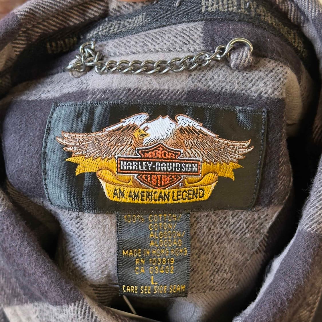 할리 데이비슨 긴팔 체크 셔츠 상품이미지5