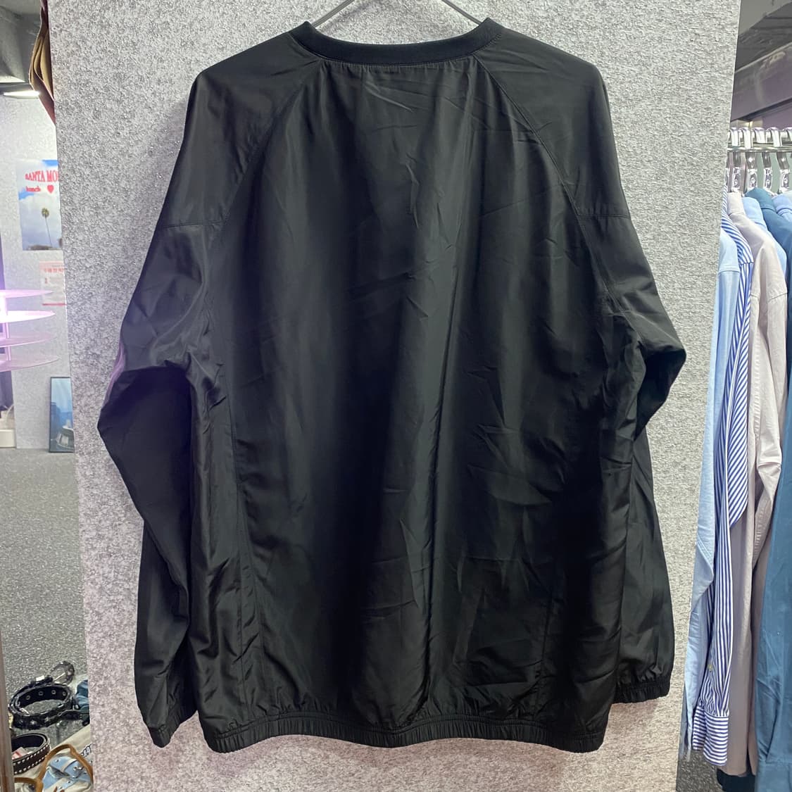 푸마 빅로고 아카이브 블랙 우븐 바람막이 맨투맨 B3758  상품이미지5