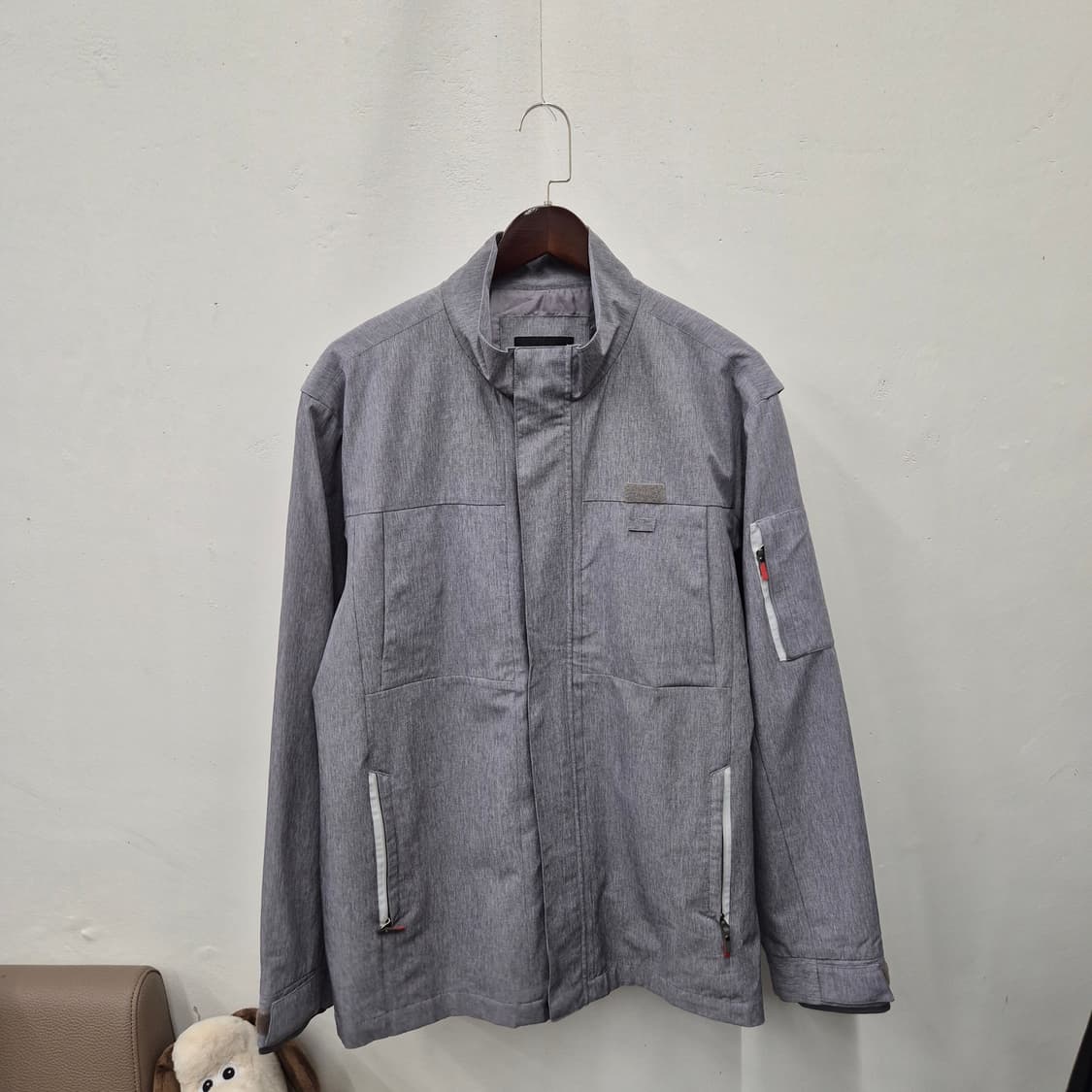 코오롱 멜란지 그레이 바람막이 자켓 110 상품이미지1