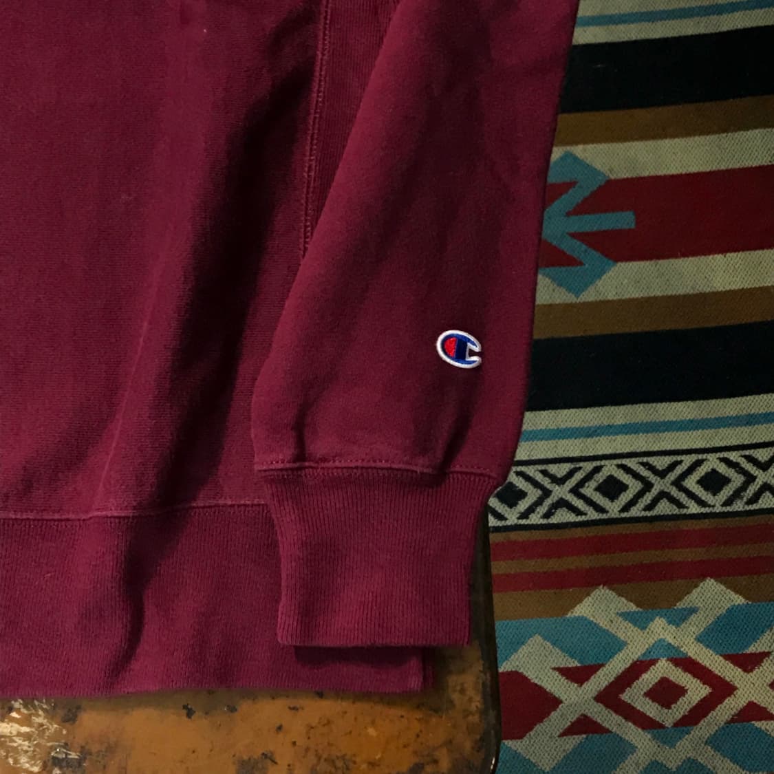 챔피온 리버스위브 버건디 기모 스웨트셔츠 맨투맨 남성 110 사이즈 상품이미지4