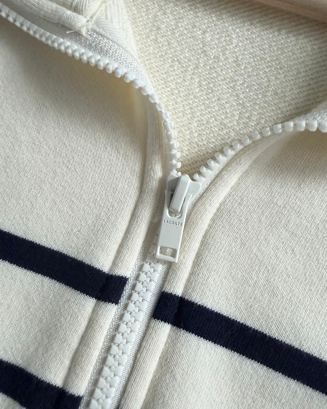 Lacoste 라코스테 아이보리 단가라 하프집업 상품이미지7