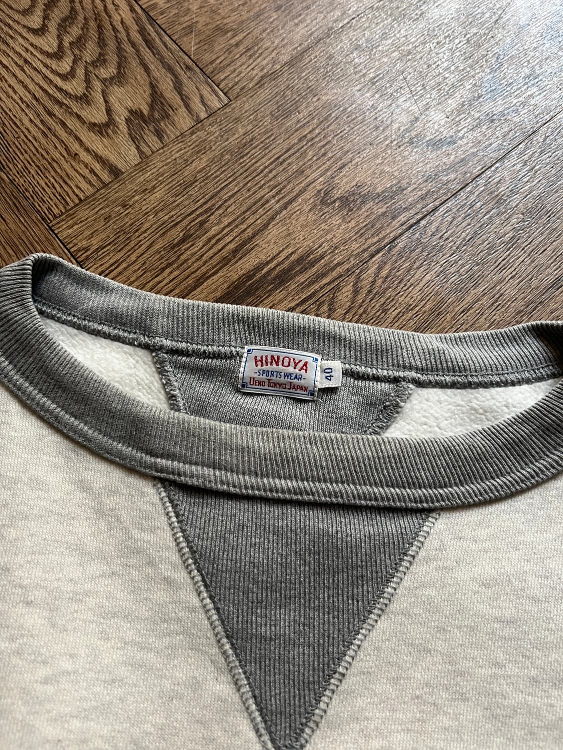[L]HINOYA 히노야 유니온메이드 보로 패치 리페어 스웻셔츠 상품이미지2