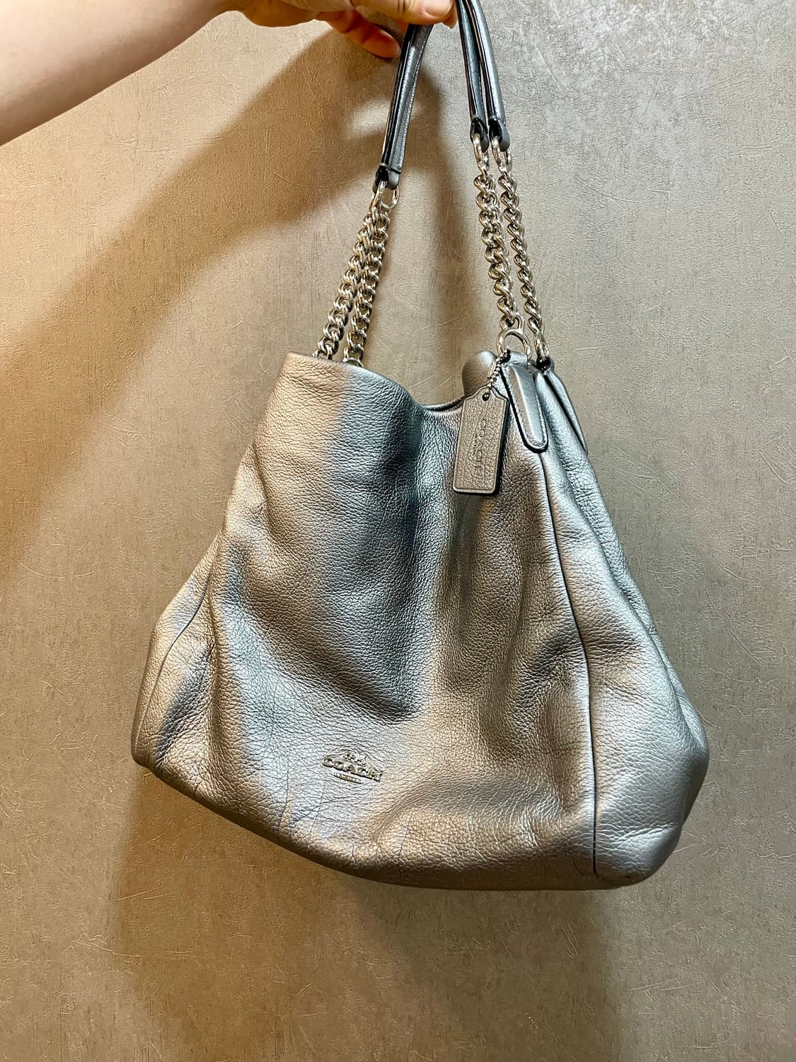 코치 실버 체인 숄더백 가방 상품이미지1